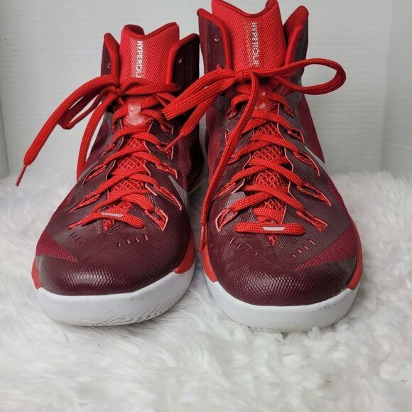 Nike  Hyperdunk TB 2014 Gym High Top Basketball Sneakers Red & Orange - Picture 2 of 10